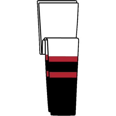 Ottawa Pro Series White & Black Home Socks w/Red Stripes