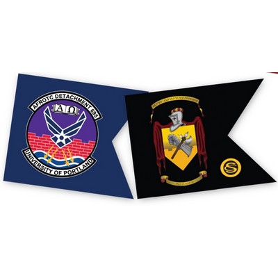 Single Face Reverse Guidon And Burgees Flag w/Heading And Grommets (20"x27¾")