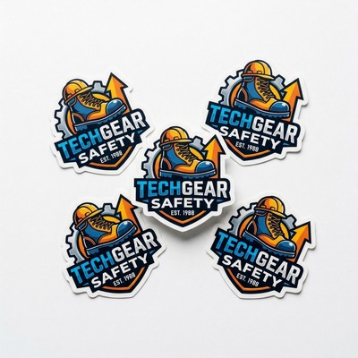 1 to 4 Sq. Inch Outdoor/ Indoor White Matte Vinyl Repositionable Decal