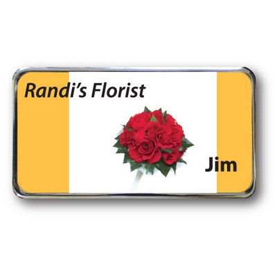 White Metal Insert Inside Sliver Frame (1 5/8"X3")