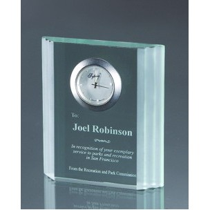 Jade Glass Desktop Waterfall Clock