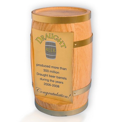 Wood Barrel Trophy/Award/Recognition