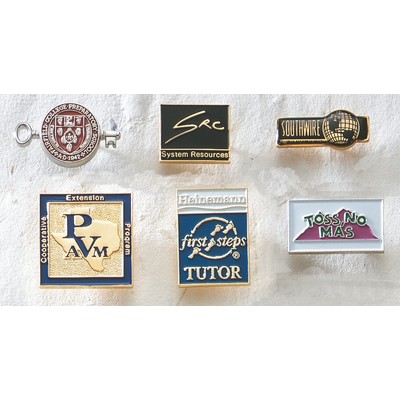 Series 3750 Economical Soft Enamel Brass Lapel Pin (Up to 1 1/4")