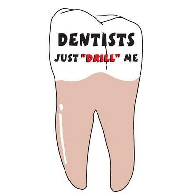 Tooth Promotional Magnet w/ Strip Magnet (10 Square Inch)