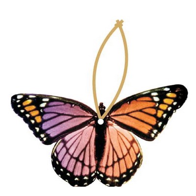 Purple & Pink Butterfly Ornament w/ Mirrored Back (3 Square Inch)