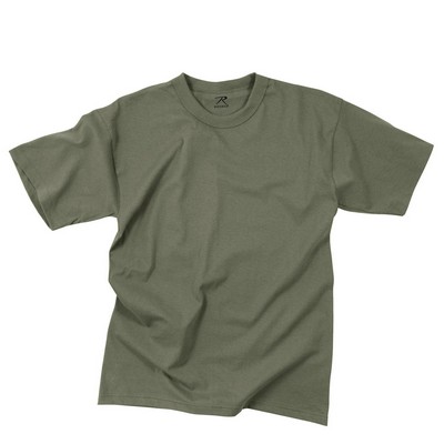 100% Cotton Foliage Green Military T-Shirt (S to XL)