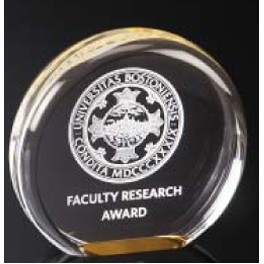 Gold Reflective Free Standing Award (4" Diameter)