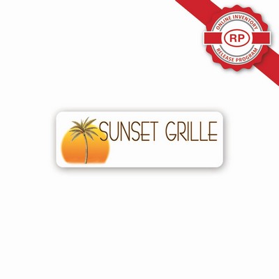 Full Color 50 Mil Name Badge (1"X3") Rectangle - No personalization included