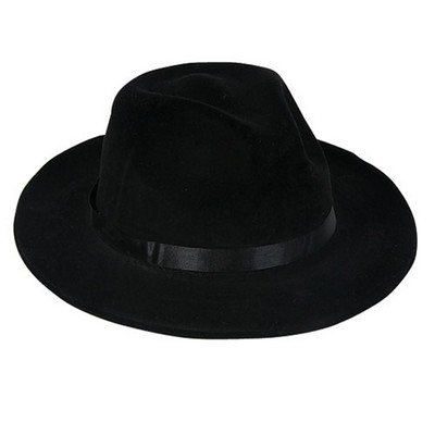 Black Felt Gangster Hat