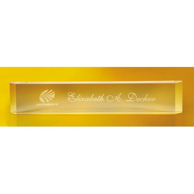 Optic Crystal Name Plate (12"x 2¼")