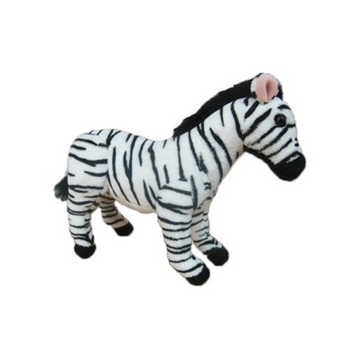 Custom Plush Standing Zebra