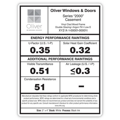 FasTurn® 4-Color Process Rectangle Label Roll (2-15/16" x 4")