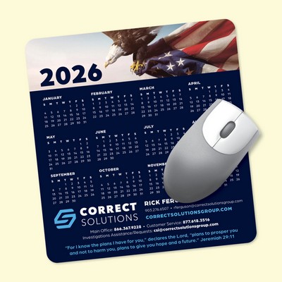 Vynex® DuraTec® 7.5"x8"x1/16" Hard Surface Calendar MousePad