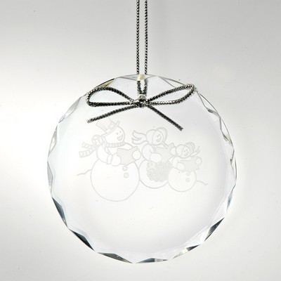 Round Optic Crystal Ornament