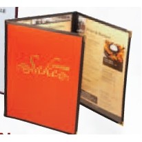 Chelsea Piers Triple Panel Continuous/3 View Menu Jacket (Holds 4 1/4"x14" Inserts)