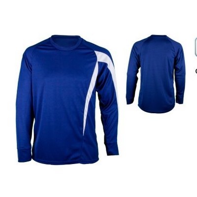 Adult Dazzle Cloth Long Sleeve Soccer Jersey Shirt w/ Contrasting Front Panel