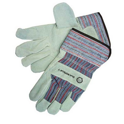 Gray/Blue/Red Economy Split Cowhide Work Glove