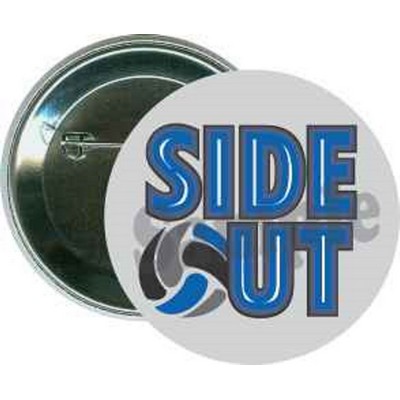 Volleyball - Side Out - 2 1/4'' Round Button