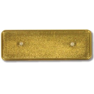 Gold Aluminum Framed Metal Badge Blank (3"x1")