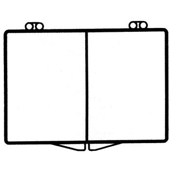 Rigid Clear Hinged Plastic Box w/2 Compartments (2 7/8"x2"x9/16")