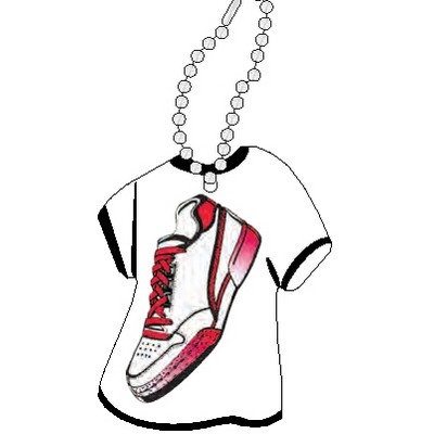 Promotional Line T-Shirt Key Chain w/ Black Reverse (4 Square Inch)