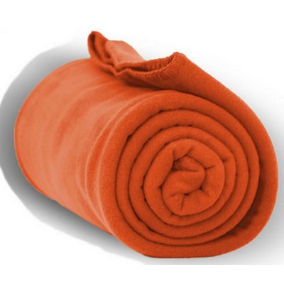 Fleece Throw Blanket 50"x60" - Orange