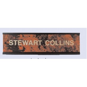 Engraved #5 Wall or Desk Sign w/Plexiglass Base (2 Lines / 3"x8")