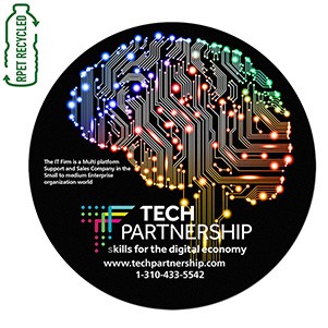 6-1/2" Washoe Circle Recycled RPET Full Color Import Air Ship Microfiber Cloth & Screen