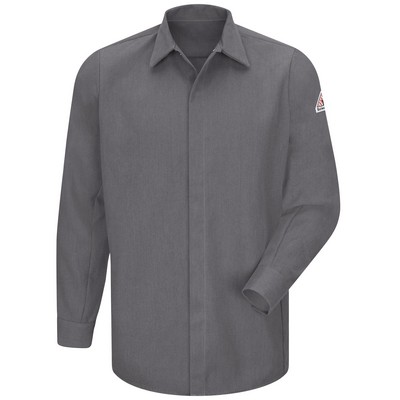 Bulwark® Men's Midweight FR Pocketless Concealed-Gripper Work Shirt
