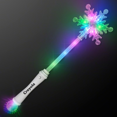 Deluxe Winter Snowflake LED Party Wands - PRINTED