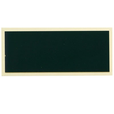 Black Screened Plate w/Gold Border & Adhesive Back (4" x 1¾")