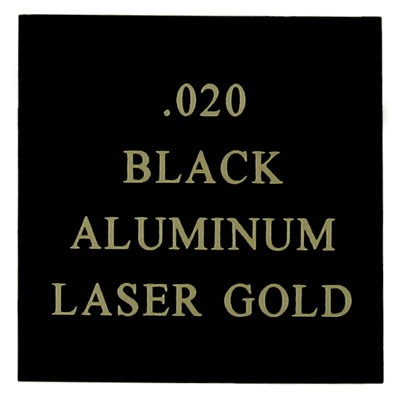 Black Over Gold Aluminum Engraving Sheet Stock (12"x24")
