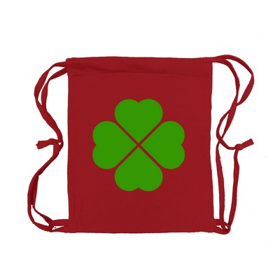 Burgundy Blended Knitted Tote Drawstring Bags (14"x17")