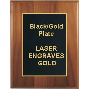 Cherry Plaque 10-1/2" x 13" - Black/Gold 8-1/2" x 11" Designer Plate