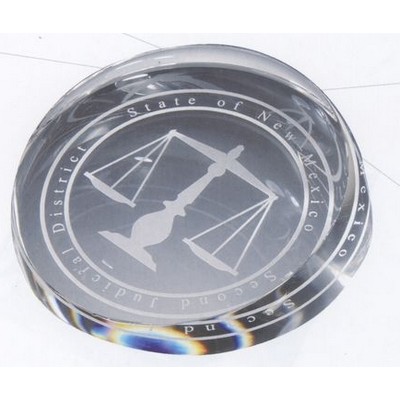 Corona Optical Crystal Paperweight