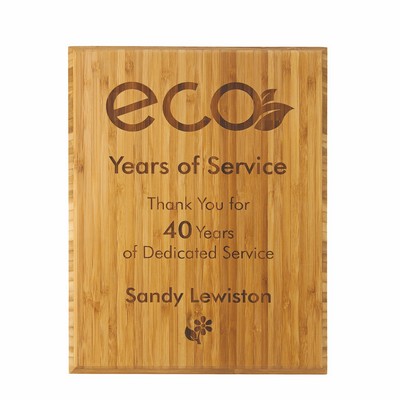 Eco Conscious Lasered Panel Plaque (6"x8")