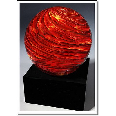 Nova Celestial Art Glass Sculpture w/ Marble Base (3"x4.5")