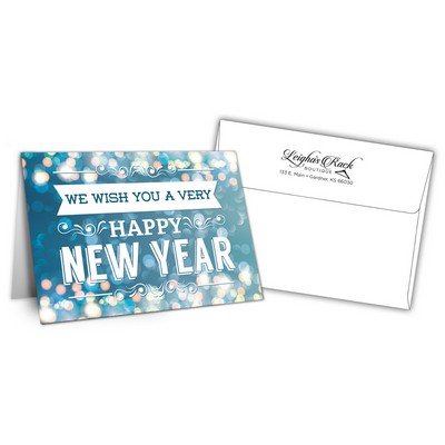 5" x 7" Holiday Greeting Cards w/ Imprinted Envelopes - Happy New Years