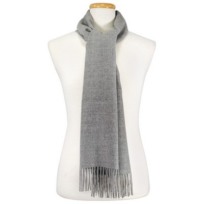 Light Gray 100% Alpaca Scarf 11" x 70"