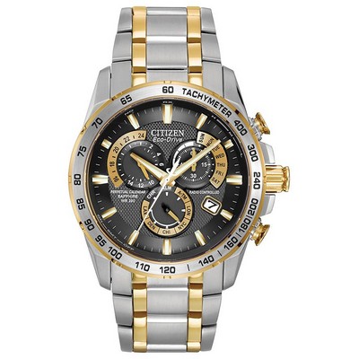 Citizen® Men's Atomic Eco-Drive Two-Tone Watch w/Perpetual Calendar