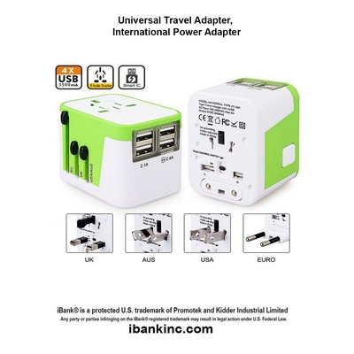 iBank ® World Travel Adapter for 150 countries