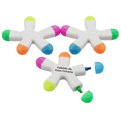 Coral Shape 5 Colors Plastic Highlighter