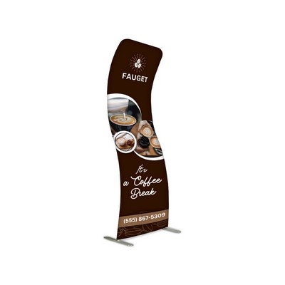 Fabric Display Stand S Shape Package, Single Sided (37.7" x 86.6")