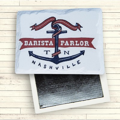 Layered Edge Stone Magnet - Horizontal Print