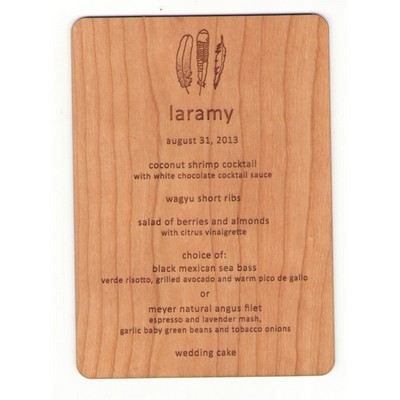 Solid Hardwood Menus