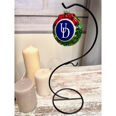 3 1/2" Glass Wreath Ornaments with Custom Print