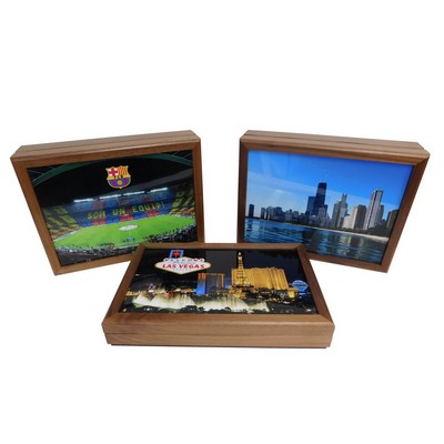 PHOTOBOX - Walnut wood box with sublimated plate