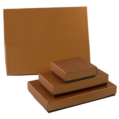 Caramel & Dark Chocolate 2 Tone Candy Box (8 1/8"x5 1/4"x1 1/8")