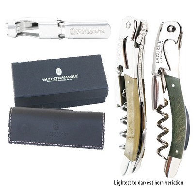 Laguiole Tradition® Corkscrew w/Ram Horn Brown Handle