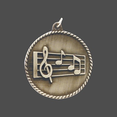 Bronze Music High Relief Medal (2")